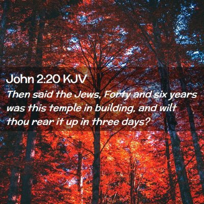 Picture 02 - John 2:20 KJV - Then said the Jews, Forty and six years was this - Bible Verse Picture