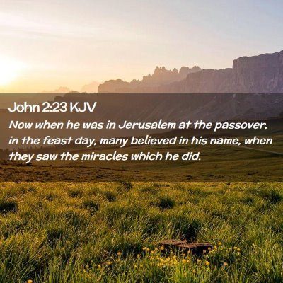 Picture 02 - John 2:23 KJV - Now when he was in Jerusalem at the passover, in - Bible Verse Picture