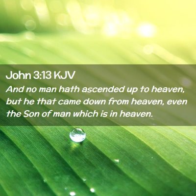 Picture 02 - John 3:13 KJV - And no man hath ascended up to heaven, but he - Bible Verse Picture