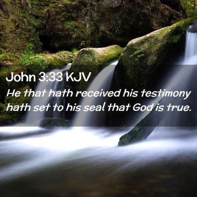 Picture 02 - John 3:33 KJV - He that hath received his testimony hath set to - Bible Verse Picture