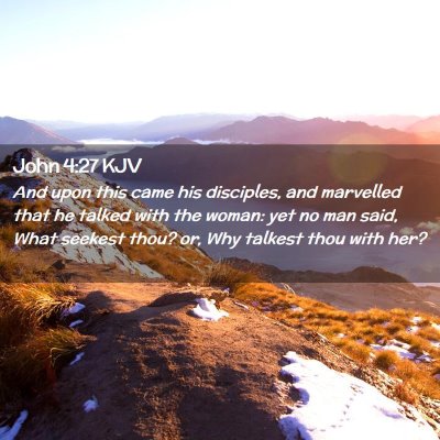 Picture 02 - John 4:27 KJV - And upon this came his disciples, and marvelled - Bible Verse Picture