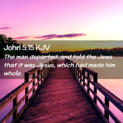 Picture 02 - John 5:15 KJV - The man departed, and told the Jews that it was - Bible Verse Picture