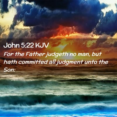 Picture 02 - John 5:22 KJV - For the Father judgeth no man, but hath committed - Bible Verse Picture