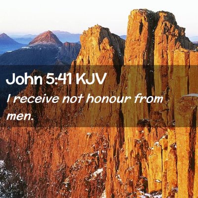 Picture 02 - John 5:41 KJV - I receive not honour from - Bible Verse Picture