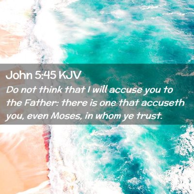 Picture 02 - John 5:45 KJV - Do not think that I will accuse you to the - Bible Verse Picture