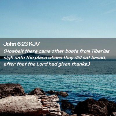 Picture 02 - John 6:23 KJV - (Howbeit there came other boats from Tiberias - Bible Verse Picture