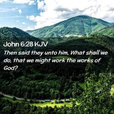 Picture 02 - John 6:28 KJV - Then said they unto him, What shall we do, that - Bible Verse Picture