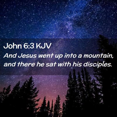 Picture 02 - John 6:3 KJV - And Jesus went up into a mountain, and there he - Bible Verse Picture