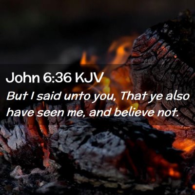 Picture 02 - John 6:36 KJV - But I said unto you, That ye also have seen me, - Bible Verse Picture