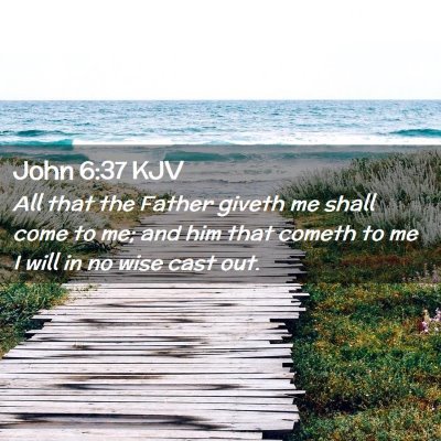Picture 02 - John 6:37 KJV - All that the Father giveth me shall come to me; - Bible Verse Picture
