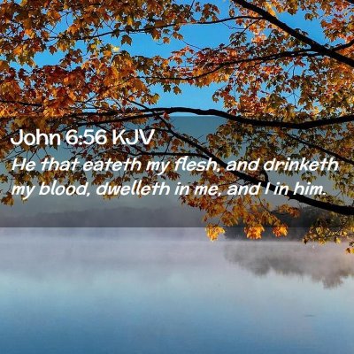 Picture 02 - John 6:56 KJV - He that eateth my flesh, and drinketh my blood, - Bible Verse Picture