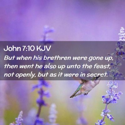 Picture 02 - John 7:10 KJV - But when his brethren were gone up, then went he - Bible Verse Picture