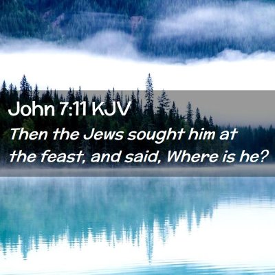 Picture 02 - John 7:11 KJV - Then the Jews sought him at the feast, and said, - Bible Verse Picture
