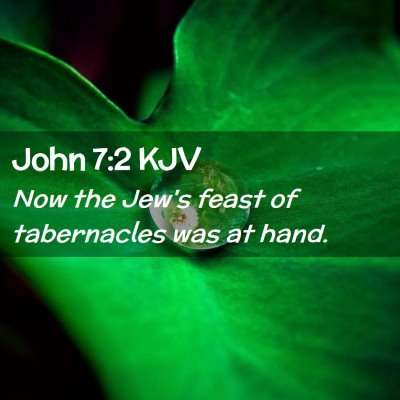 Picture 02 - John 7:2 KJV - Now the Jew's feast of tabernacles was at - Bible Verse Picture