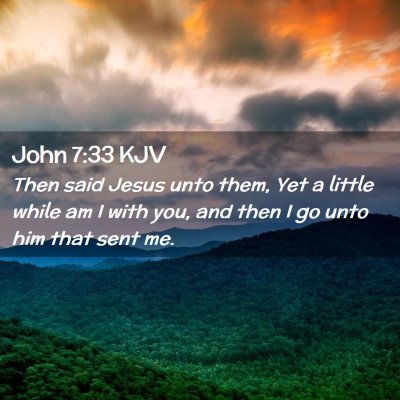 Picture 02 - John 7:33 KJV - Then said Jesus unto them, Yet a little while am - Bible Verse Picture