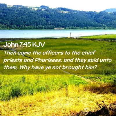 Picture 02 - John 7:45 KJV - Then came the officers to the chief priests and - Bible Verse Picture