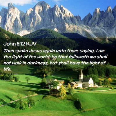 Picture 02 - John 8:12 KJV - Then spake Jesus again unto them, saying, I am - Bible Verse Picture