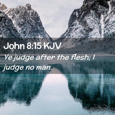Picture 02 - John 8:15 KJV - Ye judge after the flesh; I judge no - Bible Verse Picture