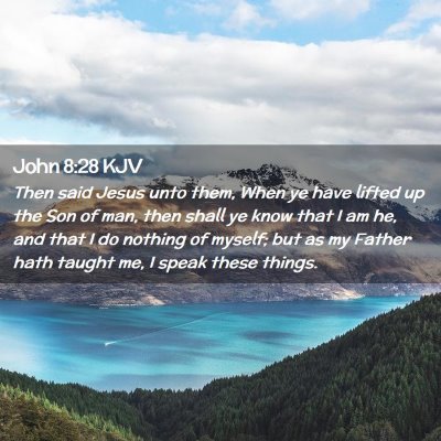 Picture 02 - John 8:28 KJV - Then said Jesus unto them, When ye have lifted up - Bible Verse Picture
