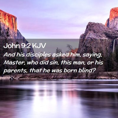 Picture 02 - John 9:2 KJV - And his disciples asked him, saying, Master, who - Bible Verse Picture