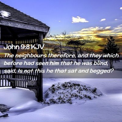Picture 02 - John 9:8 KJV - The neighbours therefore, and they which before - Bible Verse Picture