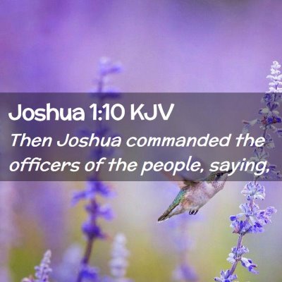 Picture 02 - Joshua 1:10 KJV - Then Joshua commanded the officers of the people, - Bible Verse Picture