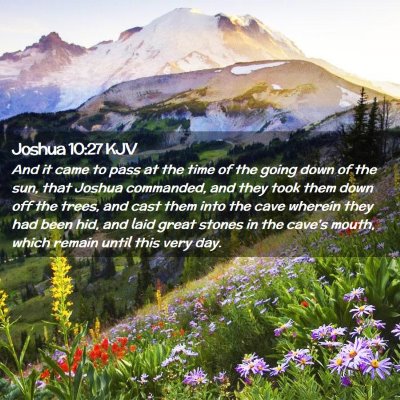 Picture 02 - Joshua 10:27 KJV - And it came to pass at the time of the going down - Bible Verse Picture