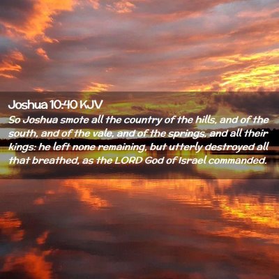 Picture 02 - Joshua 10:40 KJV - So Joshua smote all the country of the hills, and - Bible Verse Picture