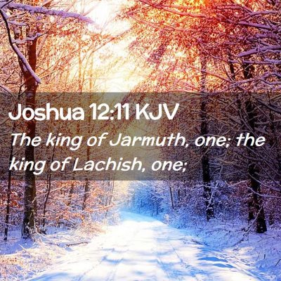 Picture 02 - Joshua 12:11 KJV - The king of Jarmuth, one; the king of Lachish, - Bible Verse Picture