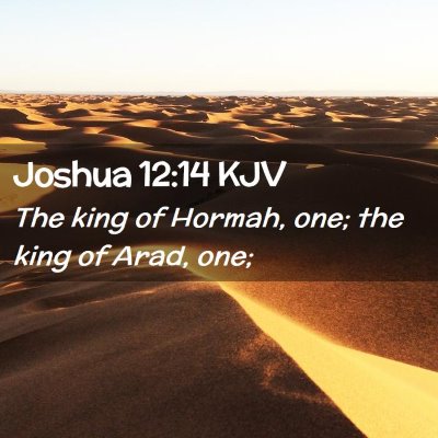 Picture 02 - Joshua 12:14 KJV - The king of Hormah, one; the king of Arad, - Bible Verse Picture