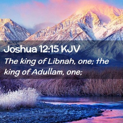 Picture 02 - Joshua 12:15 KJV - The king of Libnah, one; the king of Adullam, - Bible Verse Picture