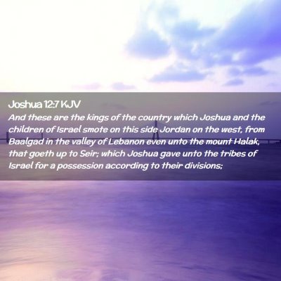 Picture 02 - Joshua 12:7 KJV - And these are the kings of the country which - Bible Verse Picture
