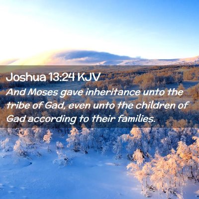 Picture 02 - Joshua 13:24 KJV - And Moses gave inheritance unto the tribe of Gad, - Bible Verse Picture