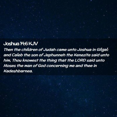Picture 02 - Joshua 14:6 KJV - Then the children of Judah came unto Joshua in - Bible Verse Picture