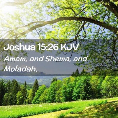 Picture 02 - Joshua 15:26 KJV - Amam, and Shema, and - Bible Verse Picture