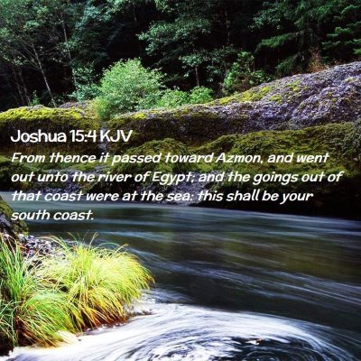 Picture 02 - Joshua 15:4 KJV - From thence it passed toward Azmon, and went out - Bible Verse Picture