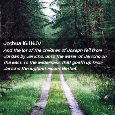 Picture 02 - Joshua 16:1 KJV - And the lot of the children of Joseph fell from - Bible Verse Picture