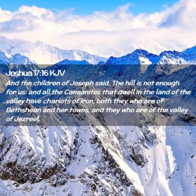 Picture 02 - Joshua 17:16 KJV - And the children of Joseph said, The hill is not - Bible Verse Picture