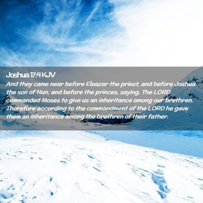 Picture 02 - Joshua 17:4 KJV - And they came near before Eleazar the priest, and - Bible Verse Picture