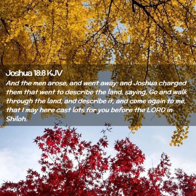 Picture 02 - Joshua 18:8 KJV - And the men arose, and went away: and Joshua - Bible Verse Picture