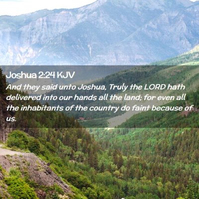 Picture 02 - Joshua 2:24 KJV - And they said unto Joshua, Truly the LORD hath - Bible Verse Picture