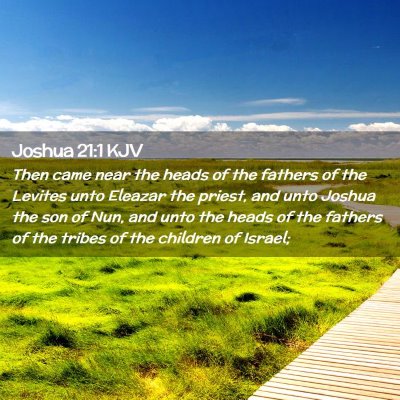 Picture 02 - Joshua 21:1 KJV - Then came near the heads of the fathers of the - Bible Verse Picture