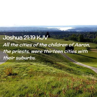 Picture 02 - Joshua 21:19 KJV - All the cities of the children of Aaron, the - Bible Verse Picture