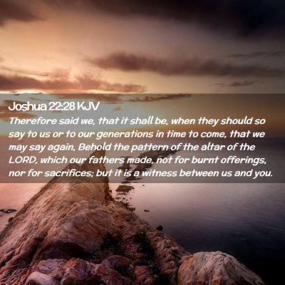 Picture 02 - Joshua 22:28 KJV - Therefore said we, that it shall be, when they - Bible Verse Picture