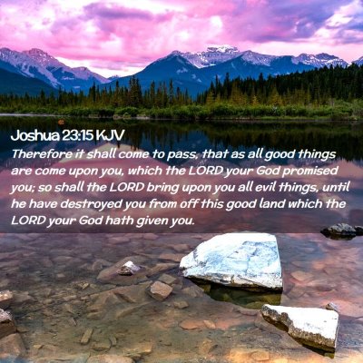 Picture 02 - Joshua 23:15 KJV - Therefore it shall come to pass, that as all good - Bible Verse Picture