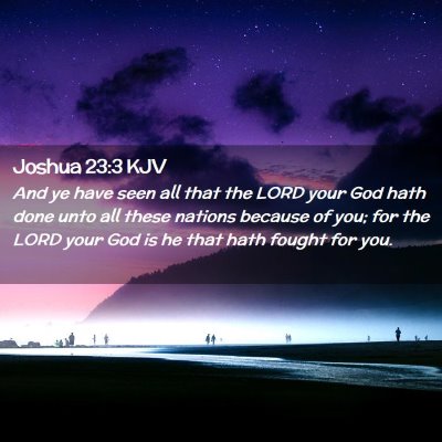 Picture 02 - Joshua 23:3 KJV - And ye have seen all that the LORD your God hath - Bible Verse Picture