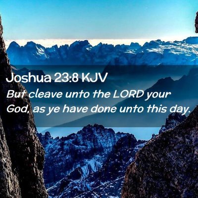 Picture 02 - Joshua 23:8 KJV - But cleave unto the LORD your God, as ye have - Bible Verse Picture