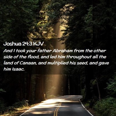 Picture 02 - Joshua 24:3 KJV - And I took your father Abraham from the other - Bible Verse Picture
