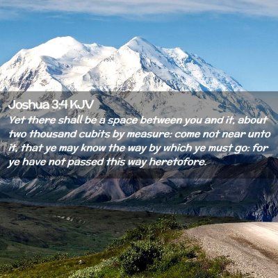 Picture 02 - Joshua 3:4 KJV - Yet there shall be a space between you and it, - Bible Verse Picture