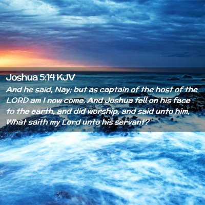 Picture 02 - Joshua 5:14 KJV - And he said, Nay; but as captain of the host of - Bible Verse Picture